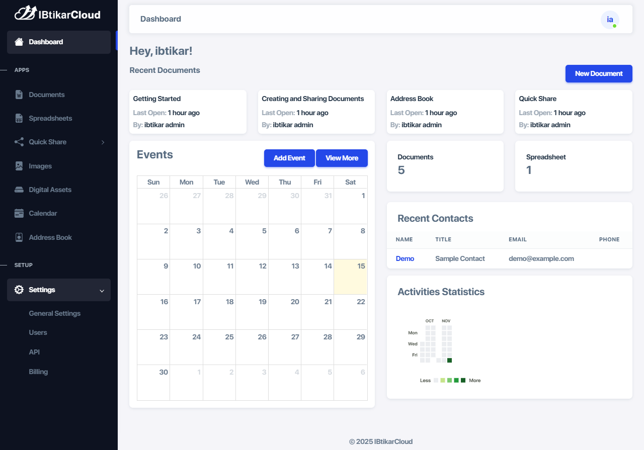 Welcome to Ibtikar Cloud
